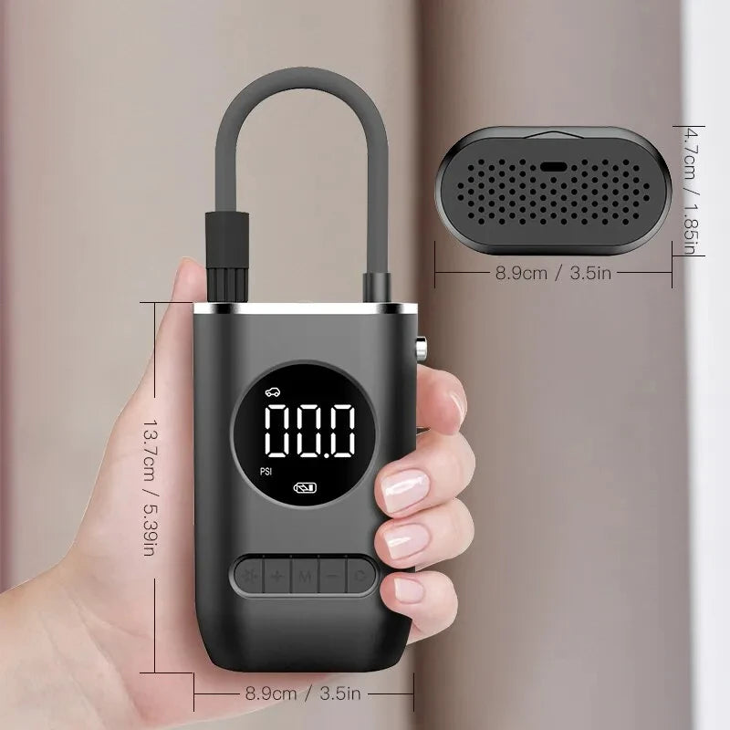 Mini Bomba de Ar Elétrica Portátil - Infle seus Pneus em Qualquer Lugar!