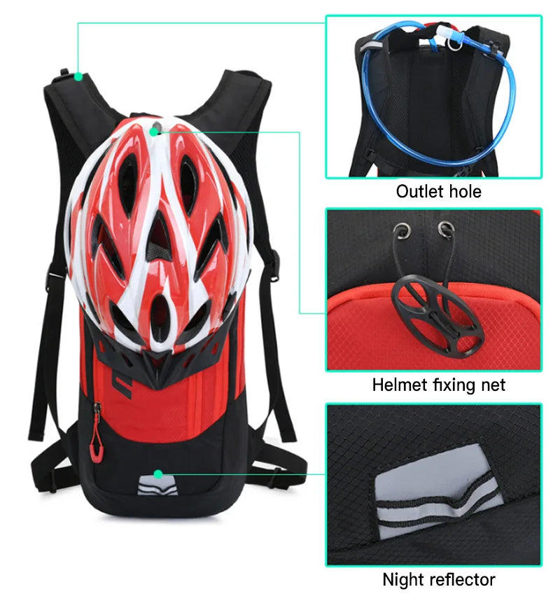 Mochila Esportiva 10L OKHEALING – Leve, Impermeável e Refletiva para Ciclismo e Corrida