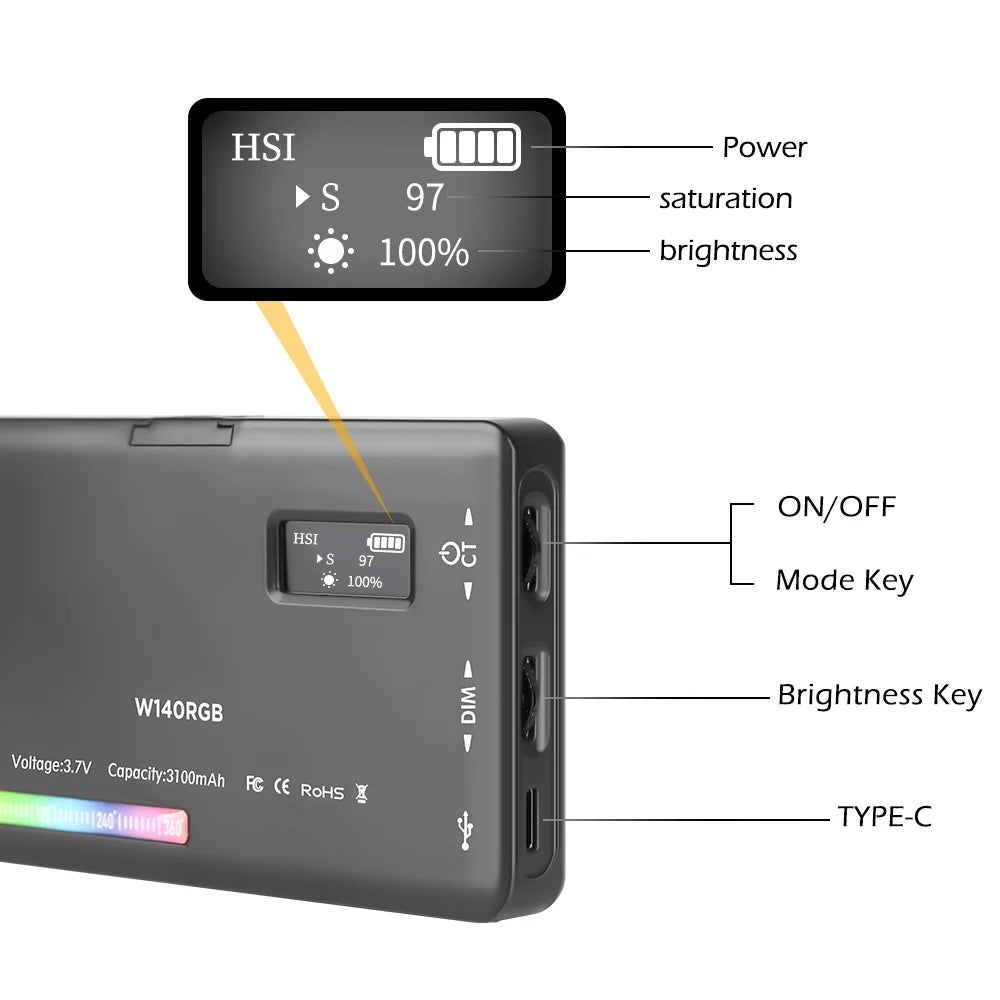SH RGB LED Video Panel - Iluminação Profissional para Criadores de Conteúdo