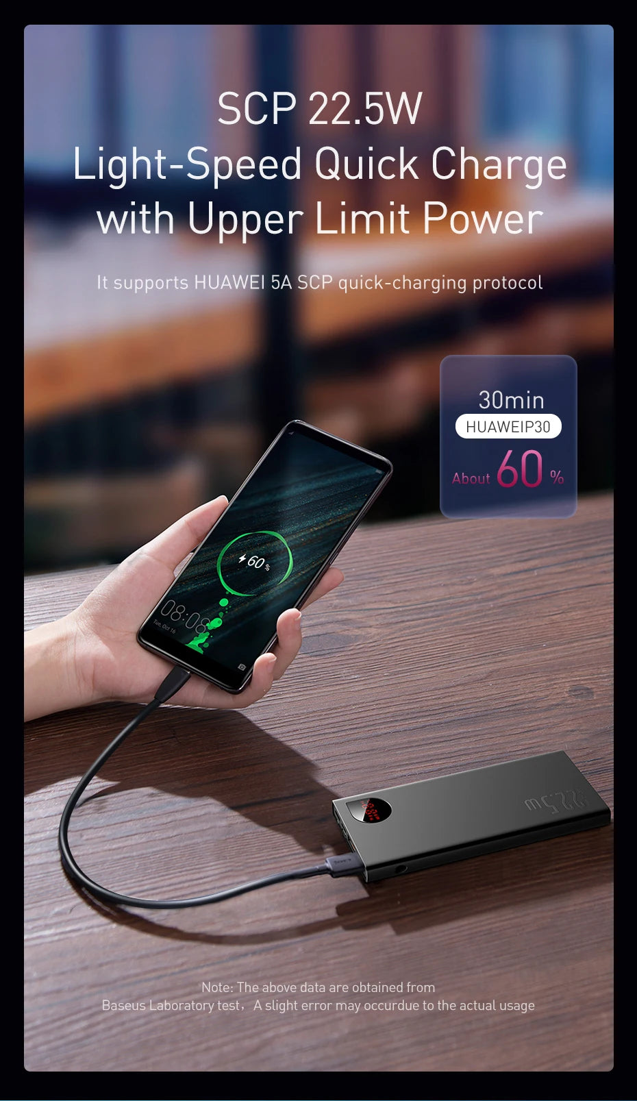 Baseus Power Bank 10000mAh – Energia Sempre ao Seu Alcance!