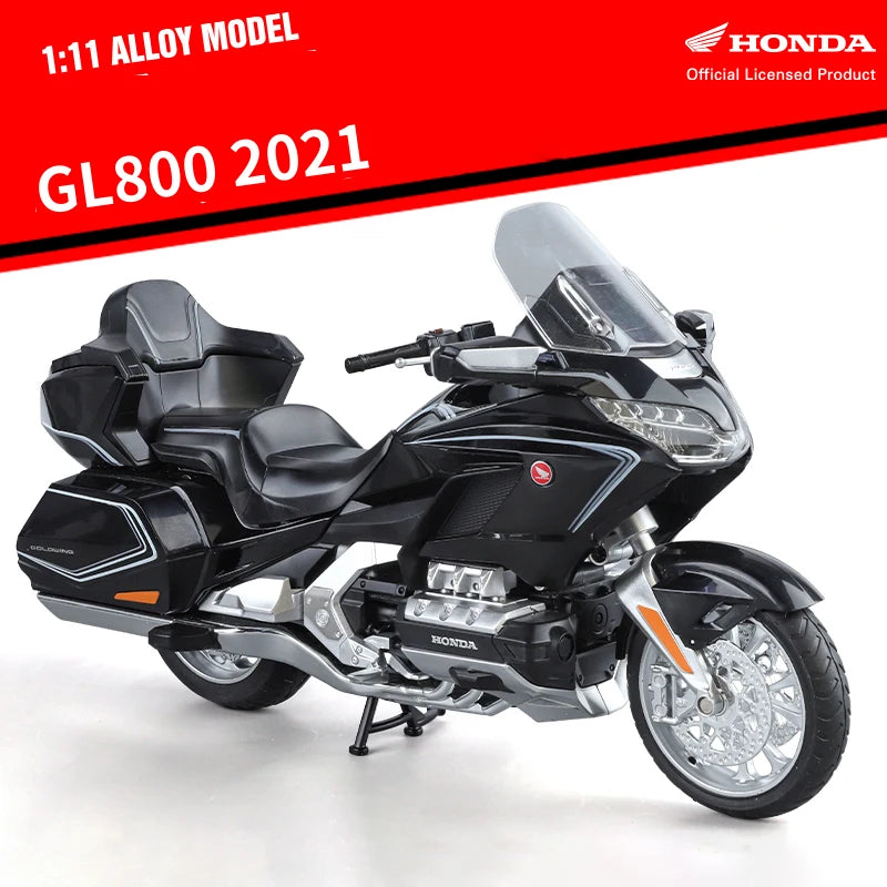 1:11 Honda Gold Wing GL800 2021 Alloy Die Cast Motorcycle Model Vehicle Collection Sound and Light Off Road Autocycle Toys Car