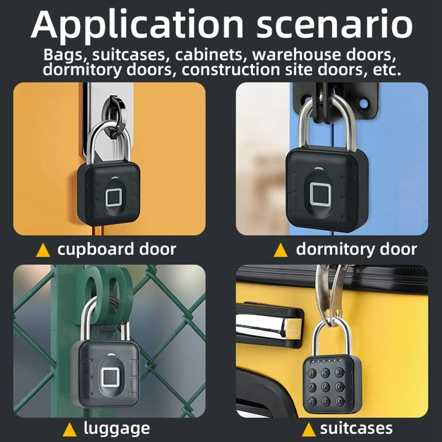 Fechadura Digital Inteligente EGFirtor Tuya – Biometria, Senha e App | Smart Lock à Prova D’Água IP67 para Portas de Madeira, Vidro, Aço ou Armários