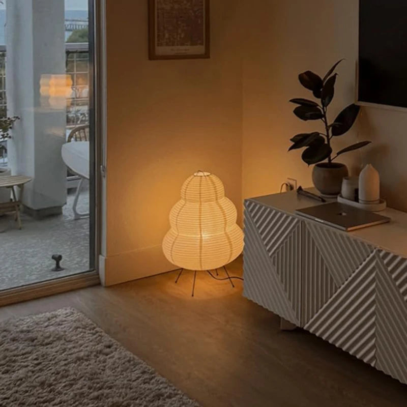 Lâmpada de Mesa LED Estilo Japonês – Elegância e Tradição com Toque Moderno!
