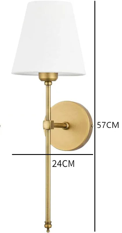 Lâmpada de Parede LED Moderna para Banheiro e Quarto - Iluminação de Espelho com Abajur de Tecido