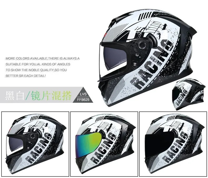 Capacete Modular Full Face ORZ – Segurança e Conforto para Motos e Scooters | Certificação DOT