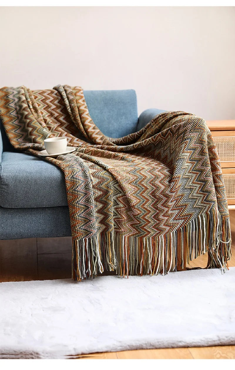 Cobertor Boêmio Chic – Aconchego e Estilo em Qualquer Ambiente!