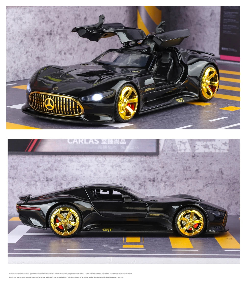 1:32 Mercedes Benz AMG Vision GT Supercar Alloy Metal Diecast Car Model Sound & Light Simulation Collectibles Gift For Boyfriend
