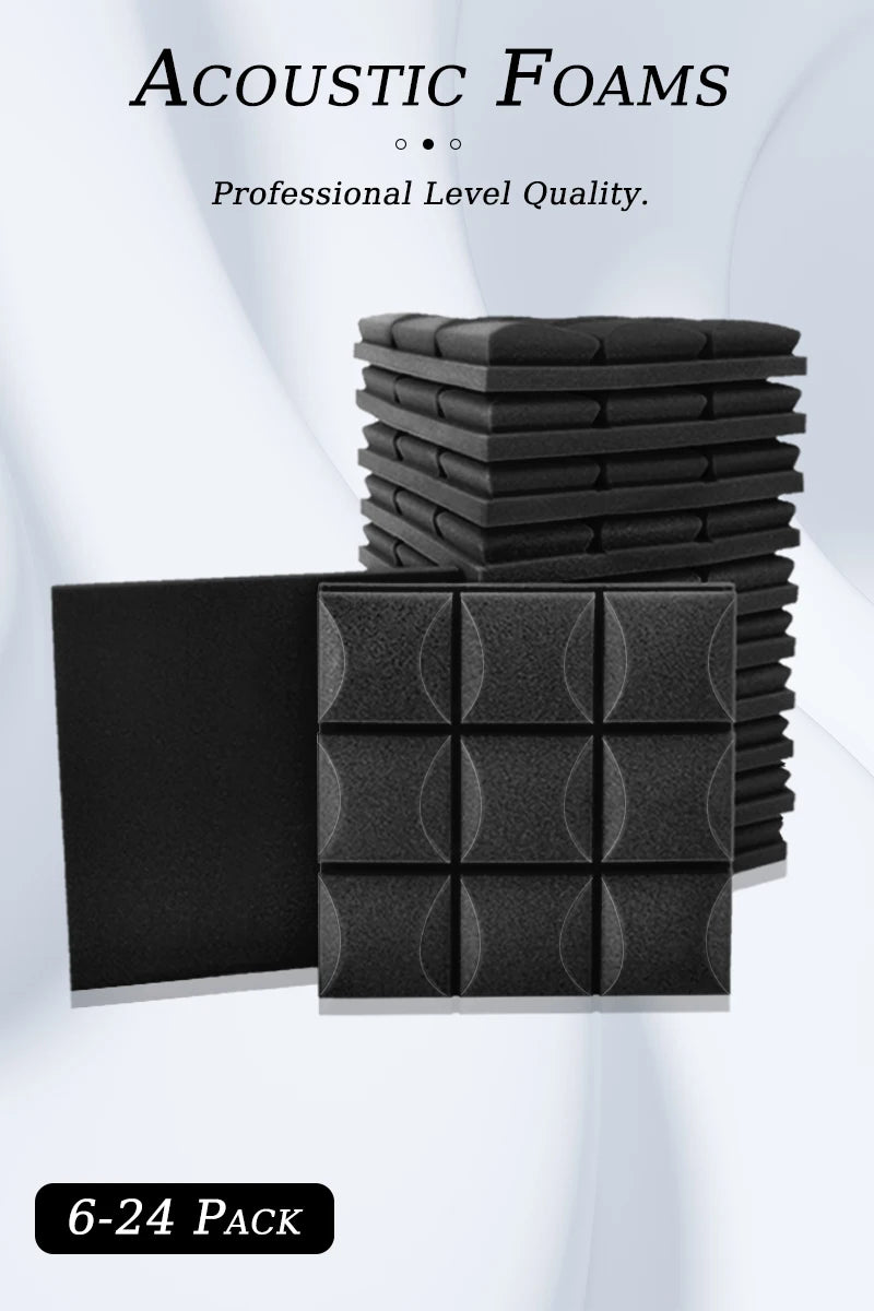 TOUO Studio Acoustic Foam Panels – Painéis de Espuma Acústica para Estúdios, Escritórios e Tratamento de Som