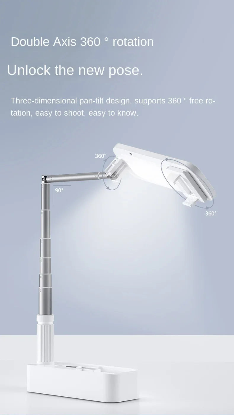 Influencer Live Streaming Stand with Beauty Ring Light