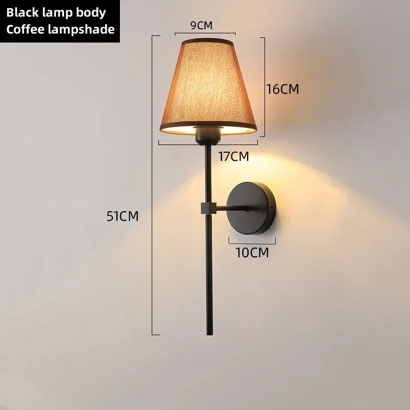 Luminária de Parede LED Americana E27 - Estilo Retrô para Quarto, Corredor e Banheiro
