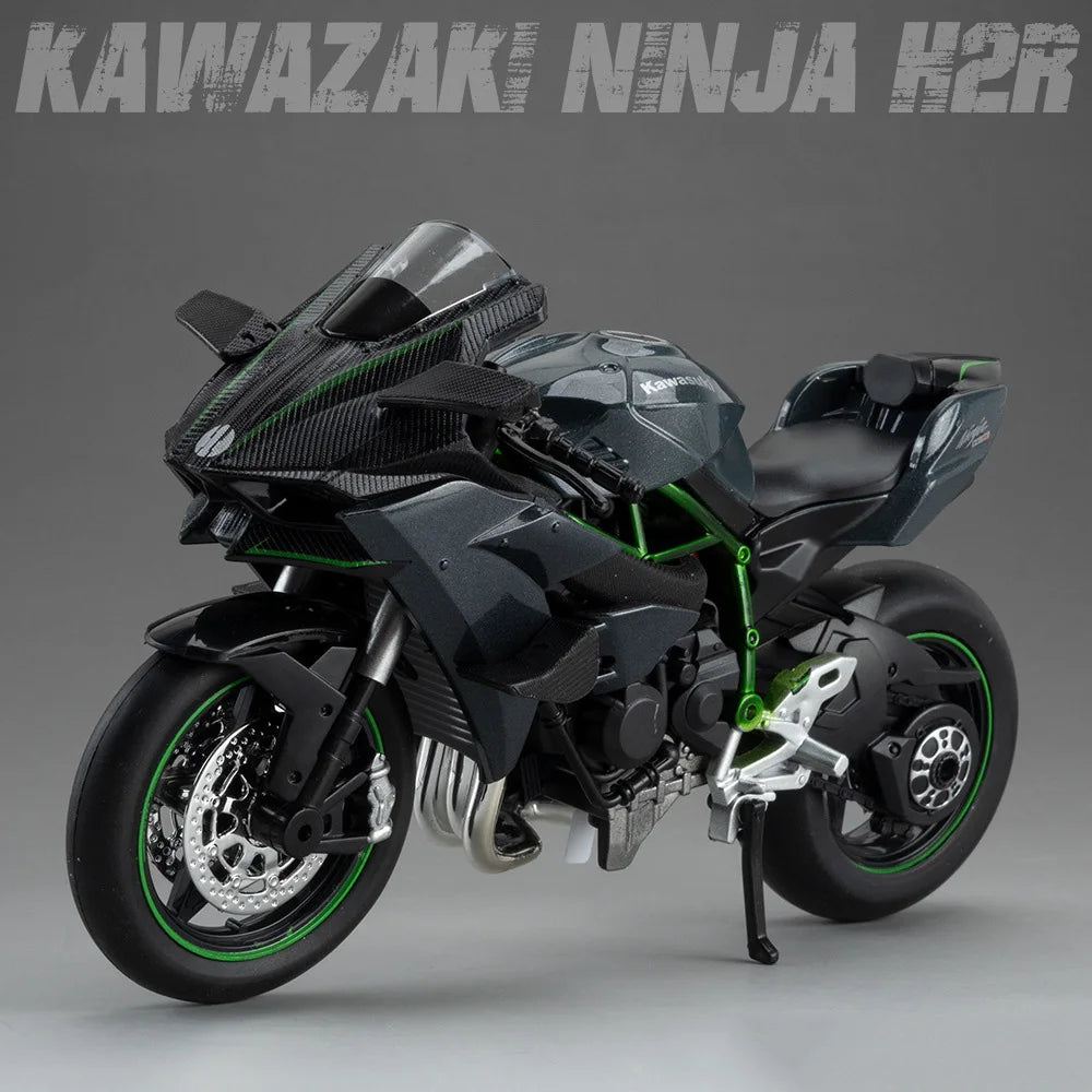 🏍️ Miniatura Moto BMW S1000RR & Kawasaki Ninja H2R 1:12 RMZ City – Modelo Super Esportivo com Luz, Som e Suspensão (Diecast)