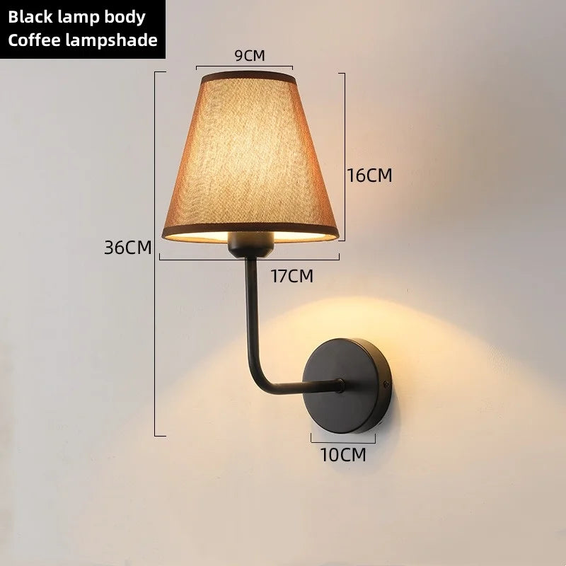 Luminária de Parede LED Americana E27 - Estilo Retrô para Quarto, Corredor e Banheiro