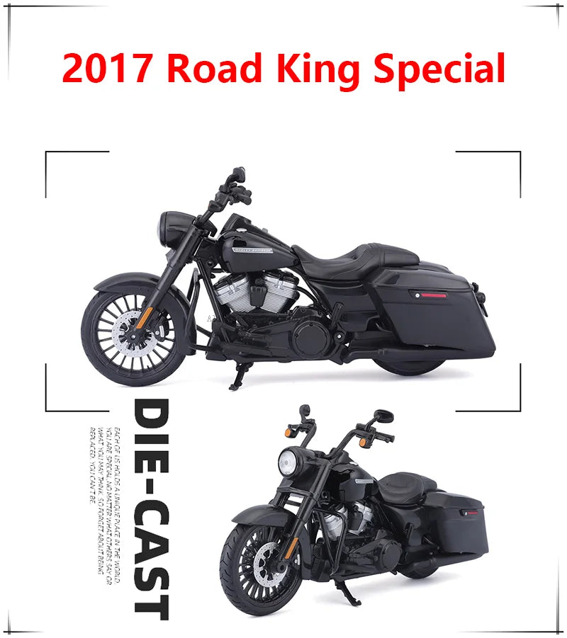 🏍️ Miniatura Harley-Davidson Road King Special 2017 1:12 Maisto – Moto Clássica Colecionável (Diecast)
