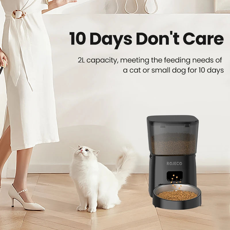 Alimentador Automático ROJECO para Gatos e Cães!