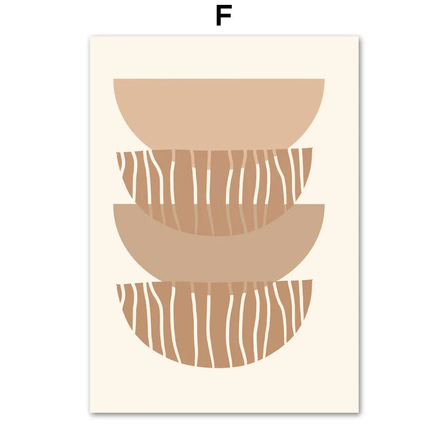 Pôster Boho Abstrato – Geometria & Natureza
