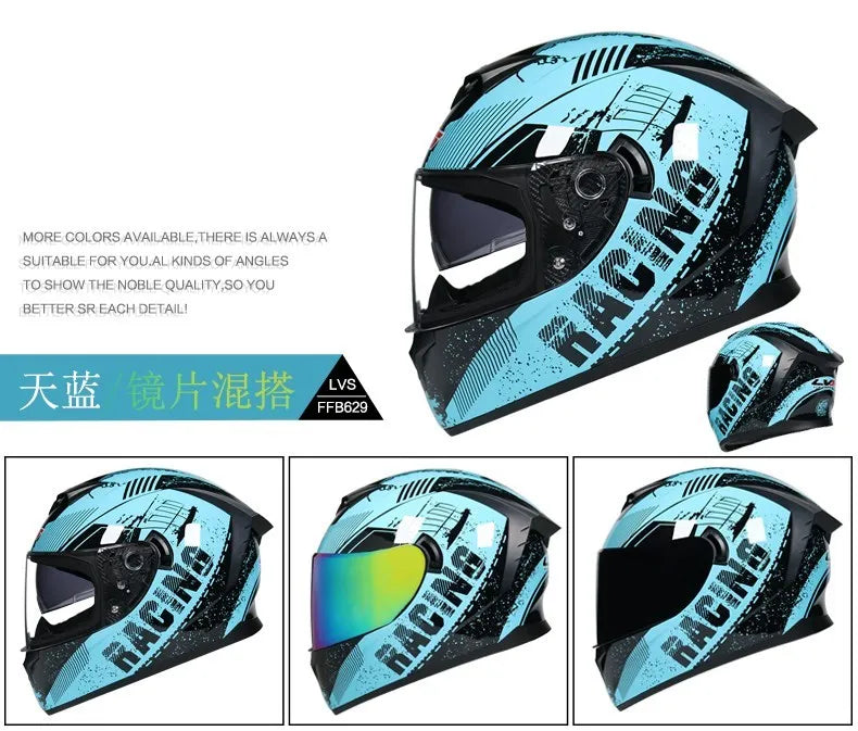 Capacete Modular Full Face ORZ – Segurança e Conforto para Motos e Scooters | Certificação DOT
