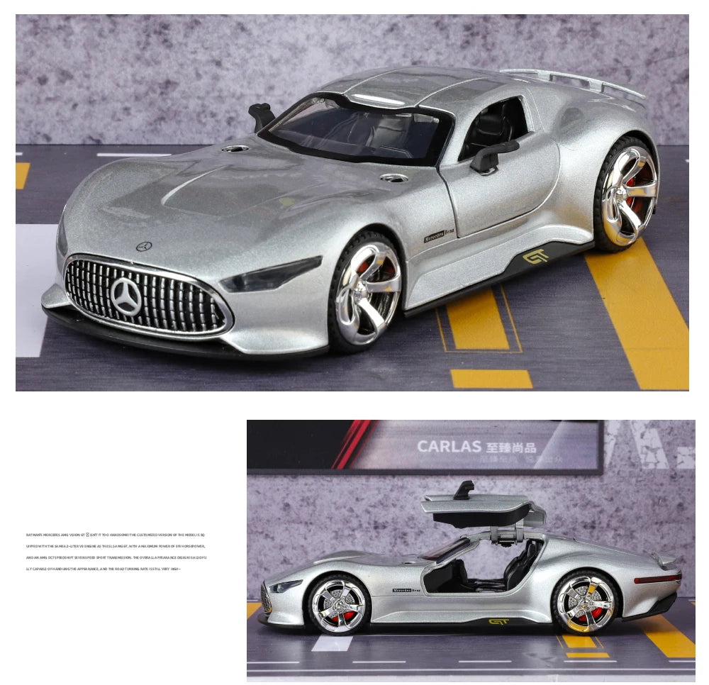 1:32 Mercedes Benz AMG Vision GT Supercar Alloy Metal Diecast Car Model Sound & Light Simulation Collectibles Gift For Boyfriend