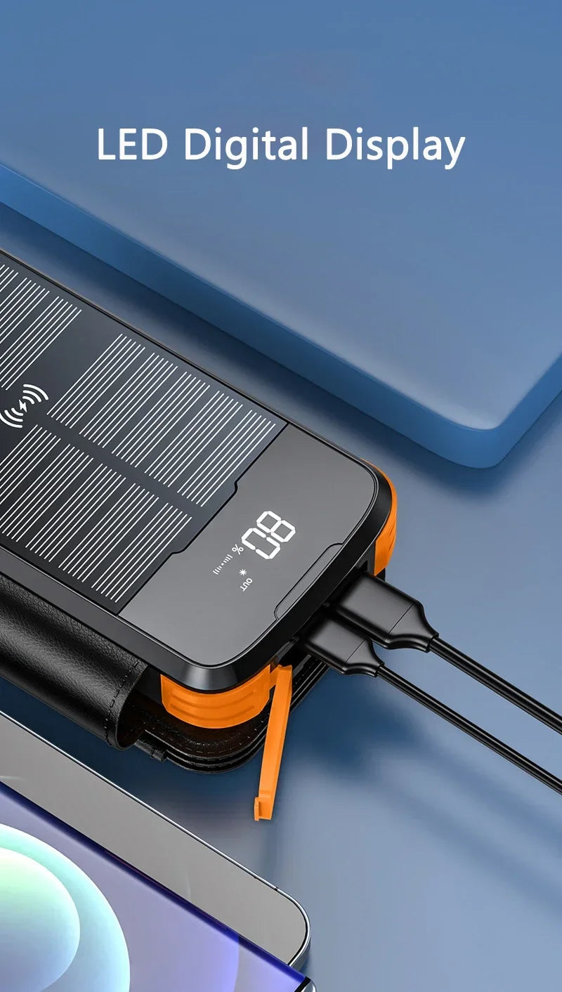 Power Bank Solar 43800mAh – Energia Infinita para Seus Dispositivos!