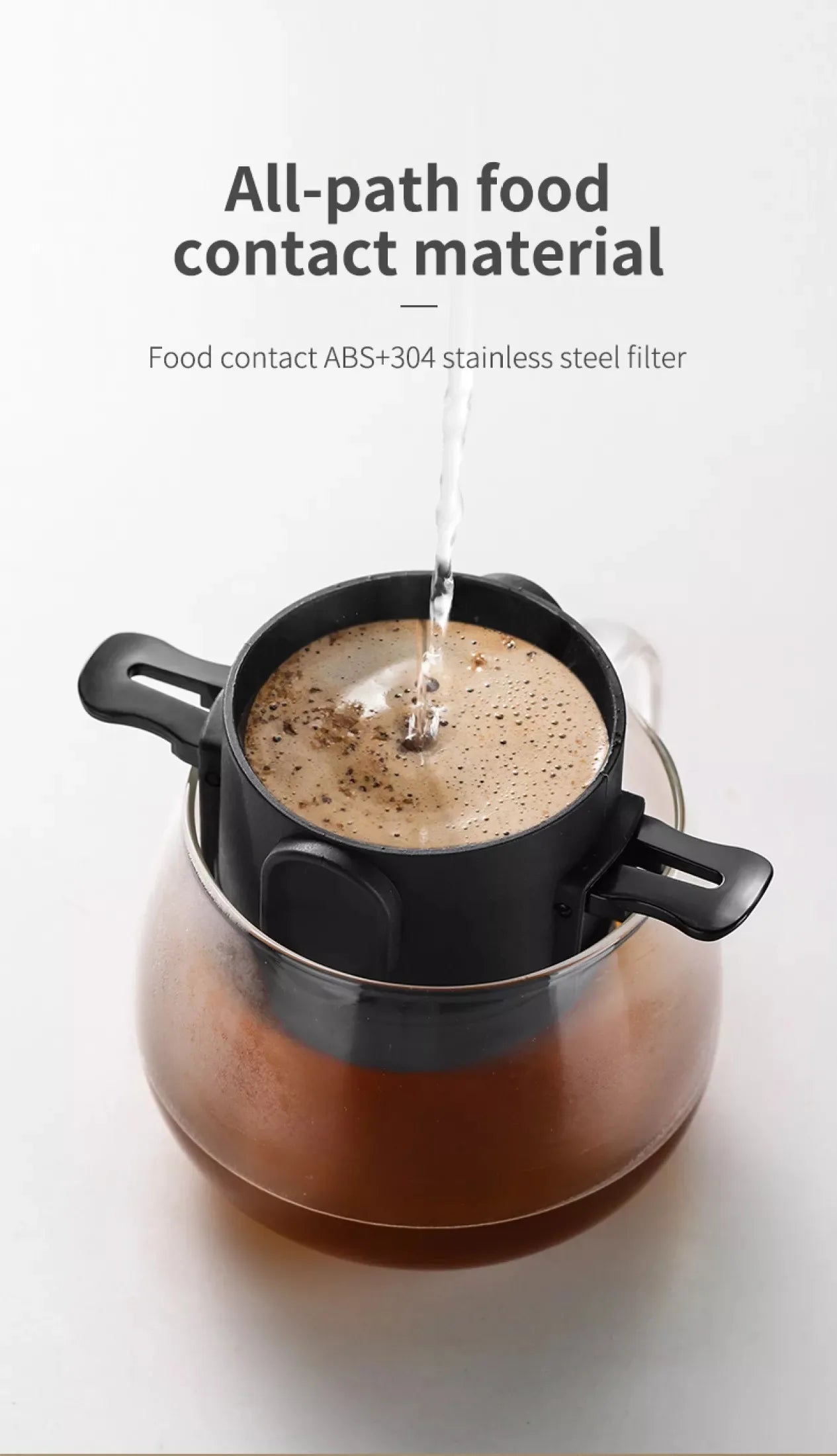 Filtro de Café Portátil em Aço Inoxidável 304 – Reutilizável e Sustentável