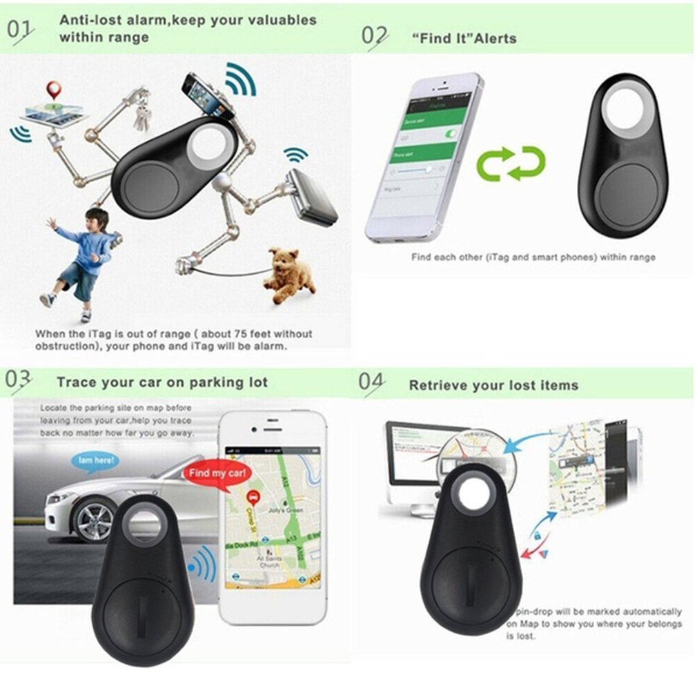 Mini Rastreador Bluetooth 4.0 Inteligente – Localizador GPS para Pets, Crianças, Chaves e Carteiras | Alarme Antiperda Sem Fio