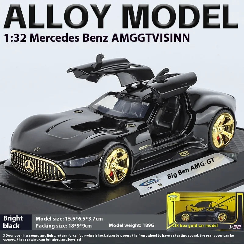 1:32 Mercedes Benz AMG Vision GT Supercar Alloy Metal Diecast Car Model Sound & Light Simulation Collectibles Gift For Boyfriend