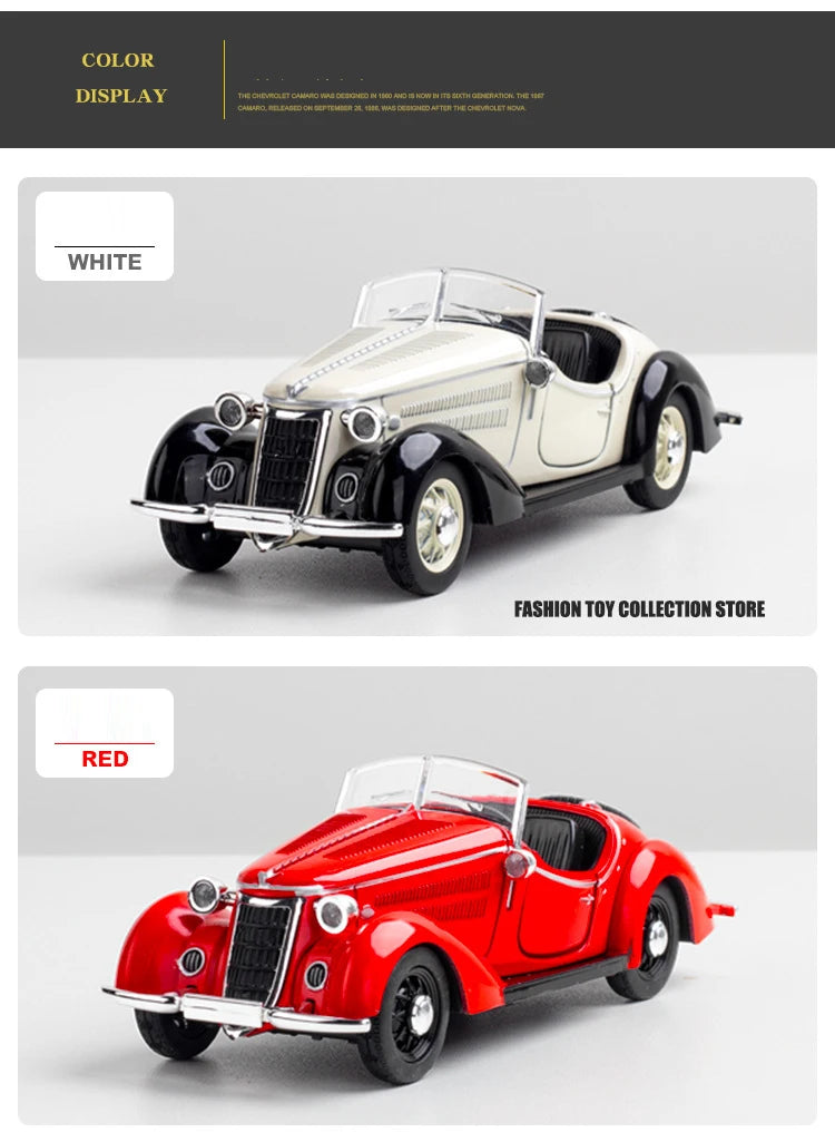 1: 32 WANDERER W25KROADSTER Alloy Car Model High Simulation Diecasts Toy With Sound and Light Pull Back Vehicles Decoration Toys