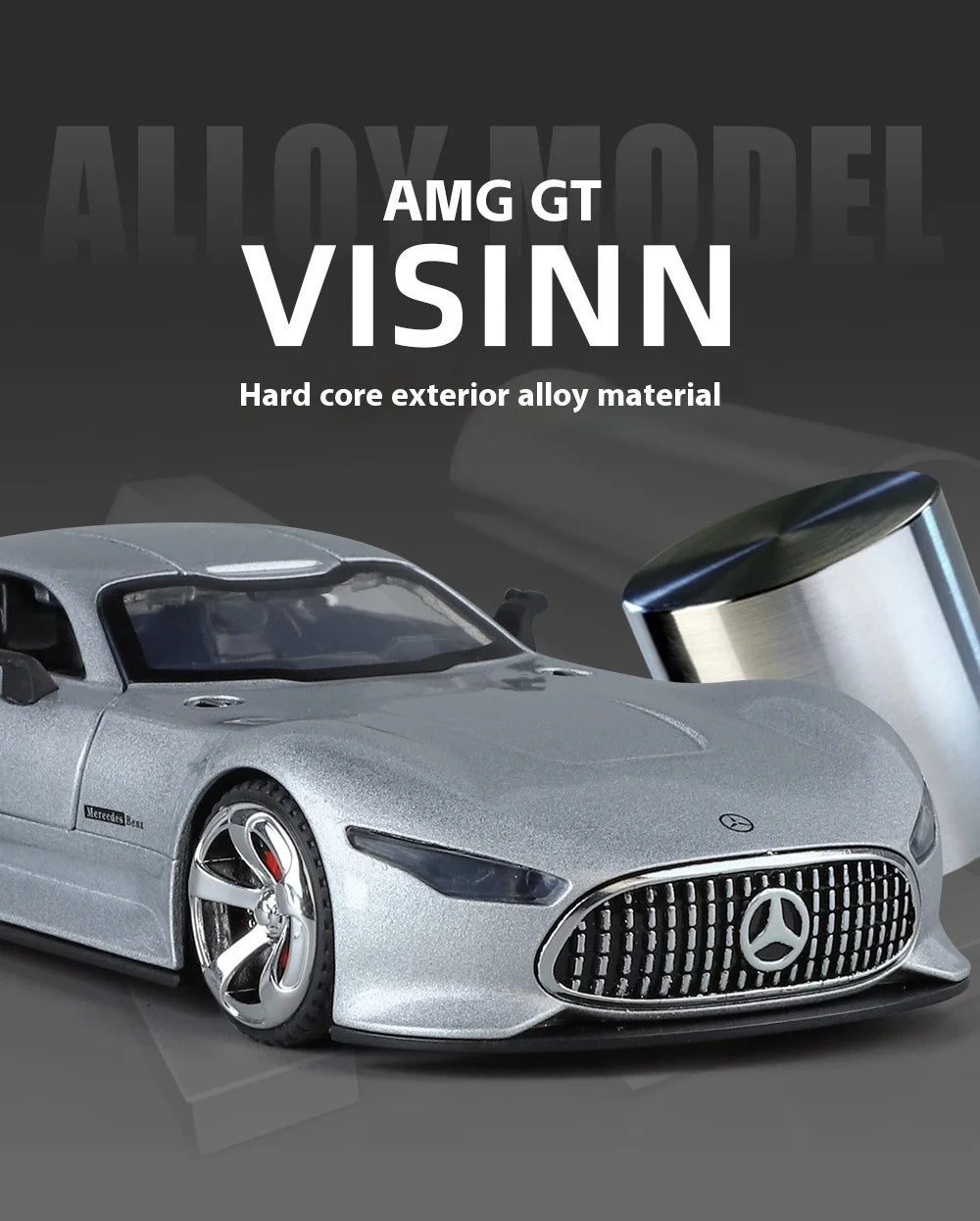 1:32 Mercedes Benz AMG Vision GT Supercar Alloy Metal Diecast Car Model Sound & Light Simulation Collectibles Gift For Boyfriend