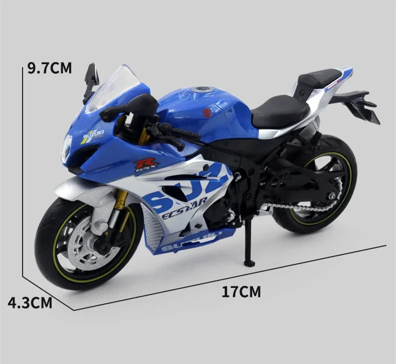1:12 Suzuki GSX-R1000R Aprilia RSV4 Alloy Racing Motorcycle Model Diecast Street Cross-Country Motorcycle Model High Simulation