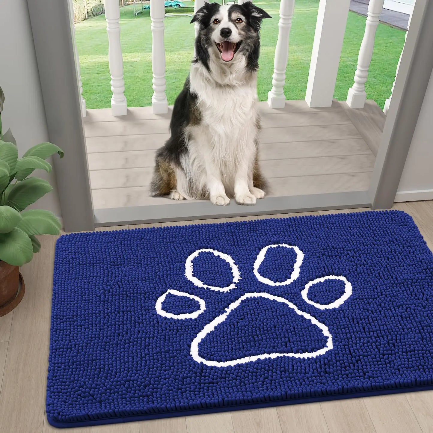 Tapete para Porta Olanly para Patas Sujas - Tapete Absorvente e Antiderrapante para Cachorros