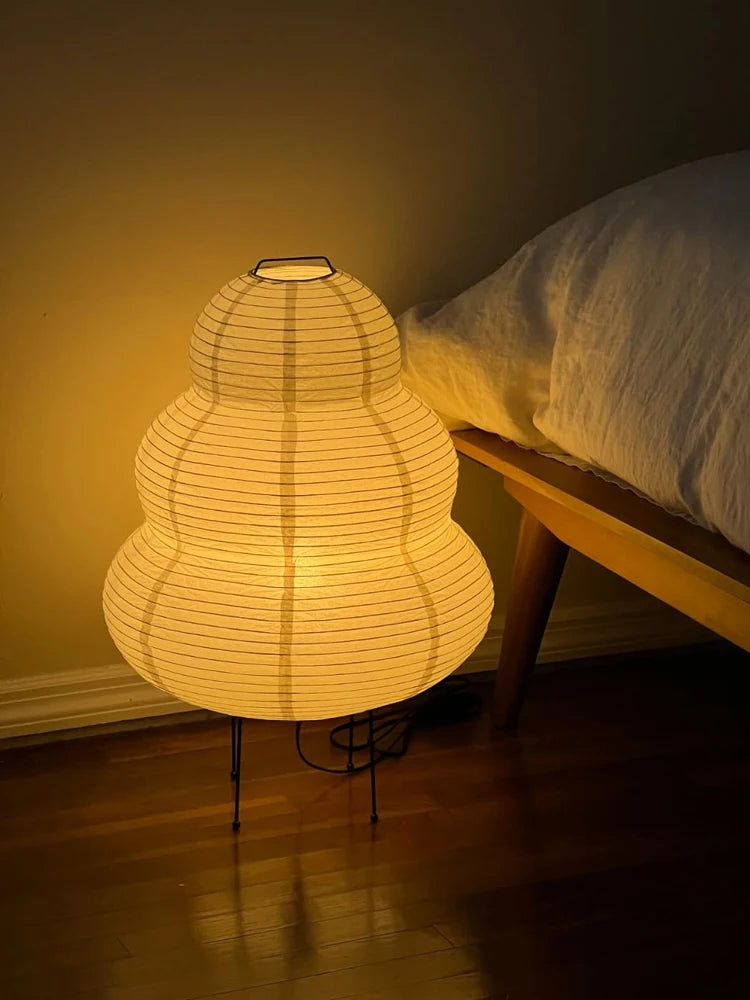 Lâmpada de Mesa LED Estilo Japonês – Elegância e Tradição com Toque Moderno!