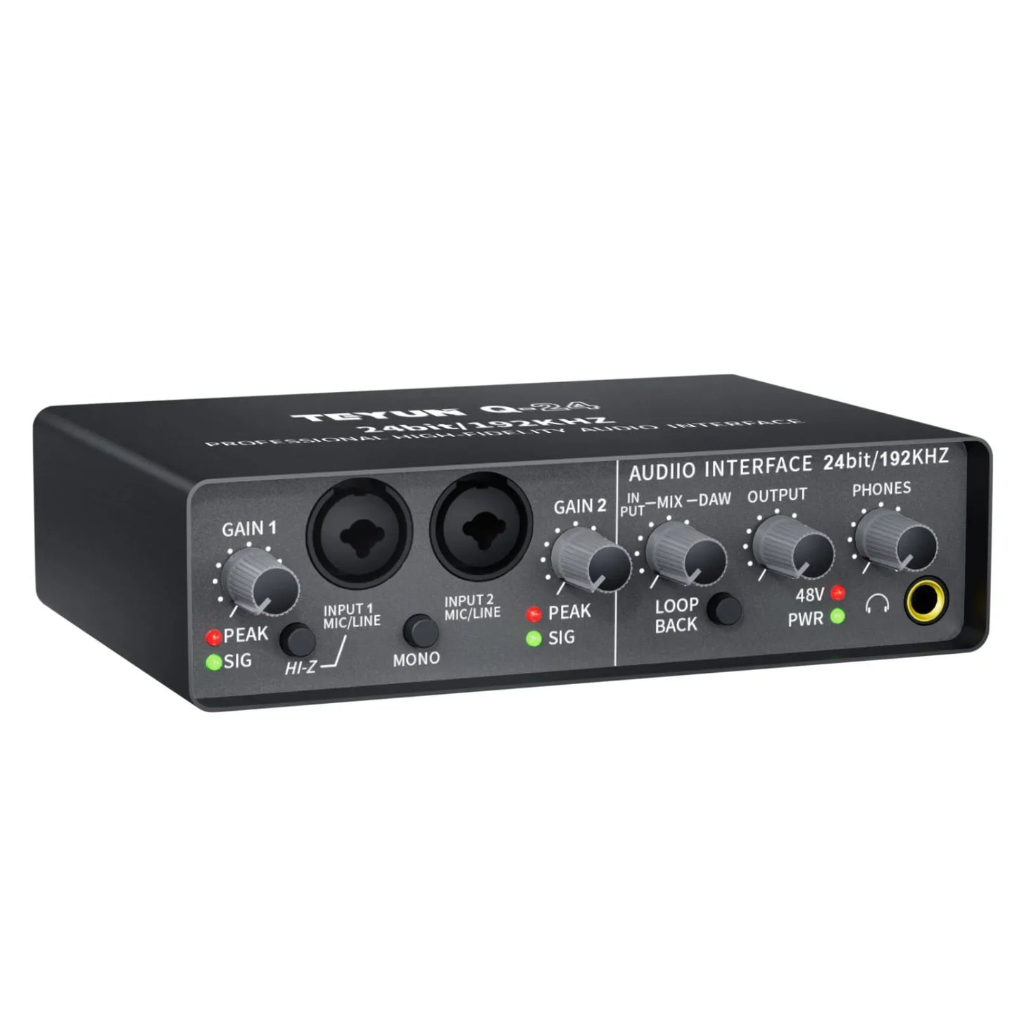 TEYUN Professional Sound Card Audio Mixer – Mixer de Áudio para Estúdio e Gravação ao Vivo