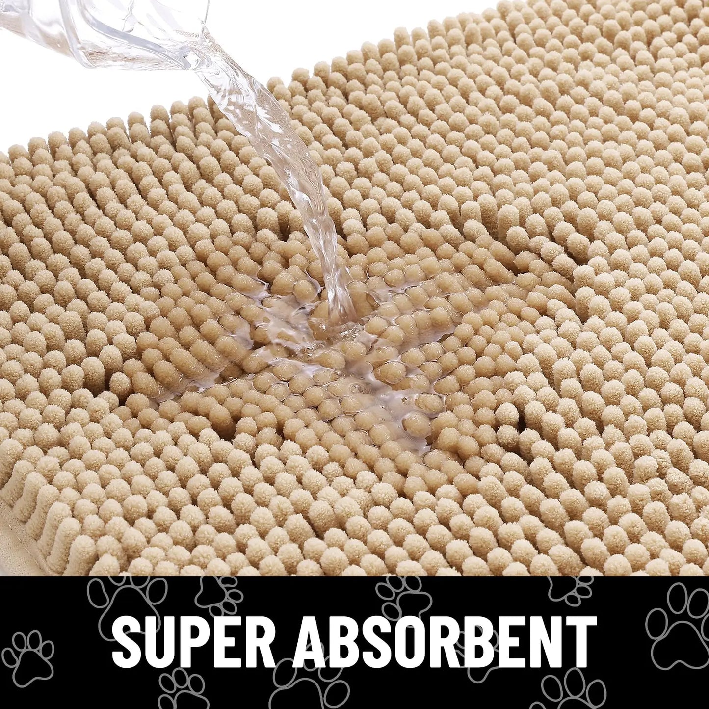 Tapete para Porta Olanly para Patas Sujas - Tapete Absorvente e Antiderrapante para Cachorros