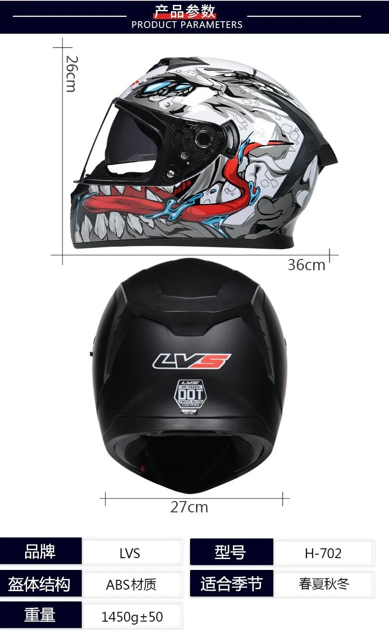 Capacete Modular Full Face ORZ – Segurança e Conforto para Motos e Scooters | Certificação DOT