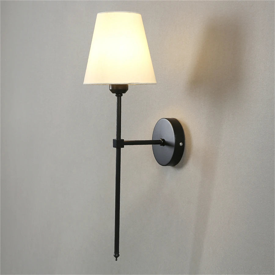 Lâmpada de Parede LED Moderna para Banheiro e Quarto - Iluminação de Espelho com Abajur de Tecido