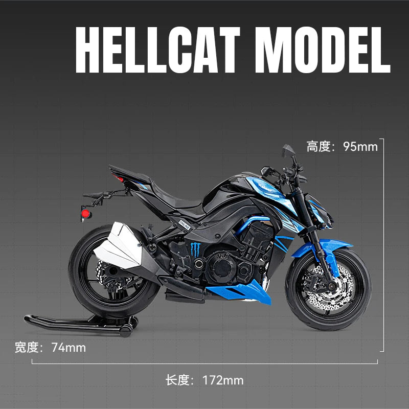 1:12 Kawasaki Z1000 Street Cars Motorcycle Diecast Model Car Alloy Metal With Base Display Collections Hobby Home Decoration Boy