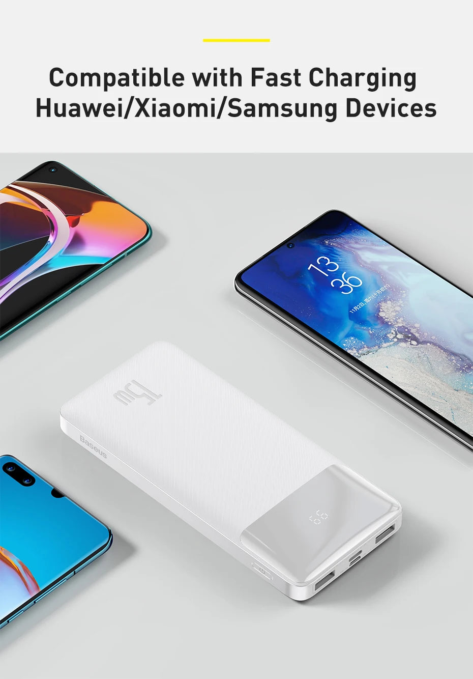 Baseus 30000mAh Power Bank Portable Charger External Battery Fast Charging Pack Powerbank For POCO Xiaomi mi PoverBank