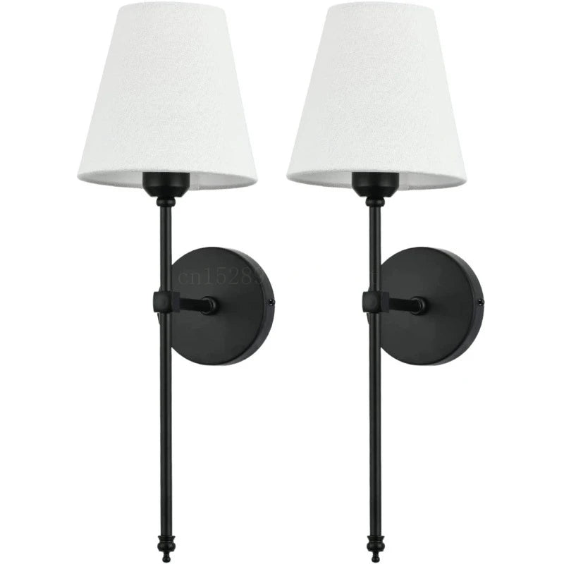 Lâmpada de Parede LED Moderna para Banheiro e Quarto - Iluminação de Espelho com Abajur de Tecido