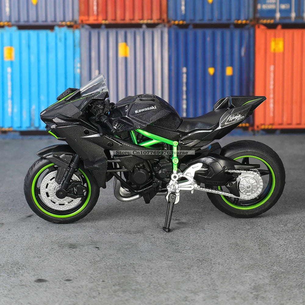 🏍️ Miniaturas de Motos Kawasaki Ninja H2R, Suzuki GSX-R1000 e Yamaha YZF-R1 1:18 MSZ – Modelos Estáticos Colecionáveis (Diecast)