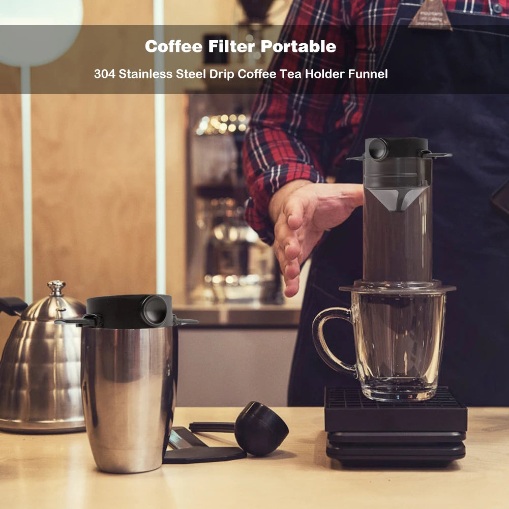 Filtro de Café Portátil em Aço Inoxidável 304 – Reutilizável e Sustentável