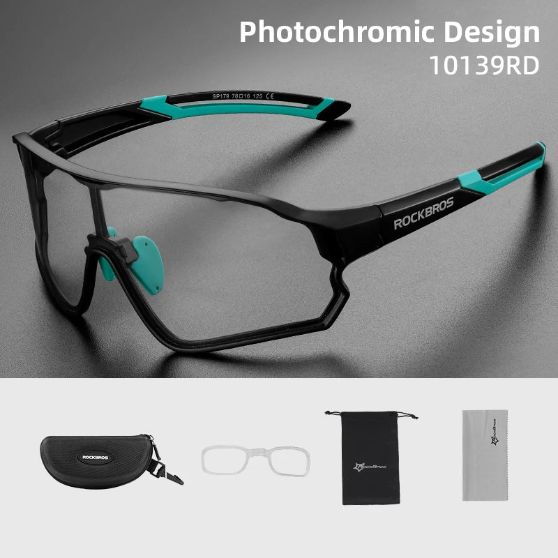 ROCKBROS Óculos Fotocromáticos para Ciclismo – Proteção e Conforto em Qualquer Condição!