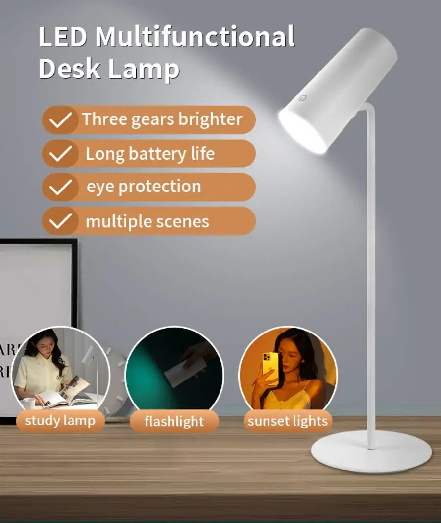 Luminária de Mesa LED – Iluminação Inteligente para Seus Estudos!