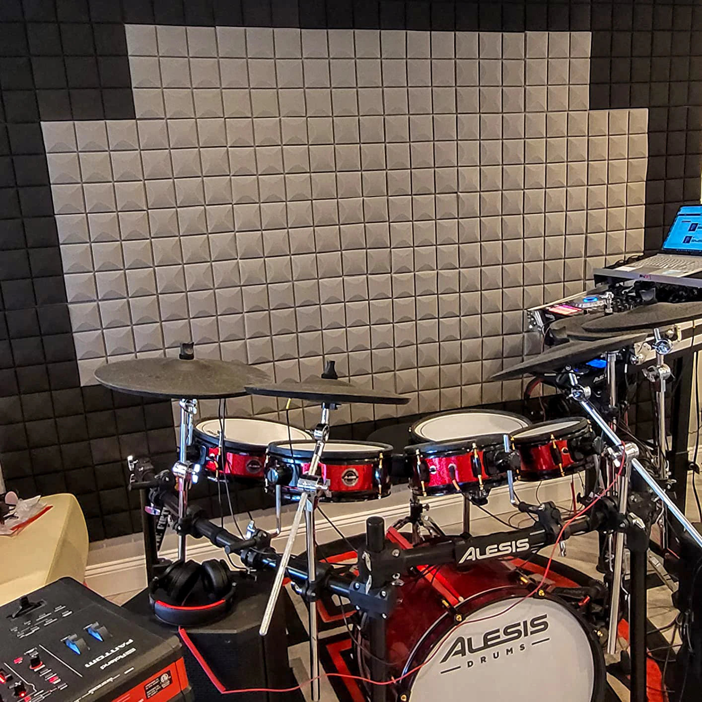 TOUO Studio Acoustic Foam Panels – Painéis de Espuma Acústica para Estúdios, Escritórios e Tratamento de Som