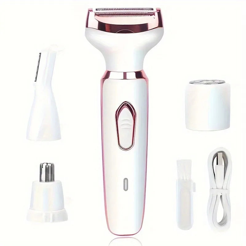 4 em 1 Aparador Elétrico para Mulheres – Praticidade e Conforto para Remoção de Pelos!