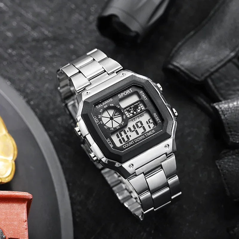 Relógio Esportivo Masculino YIKAZE Luxury Stainless Steel