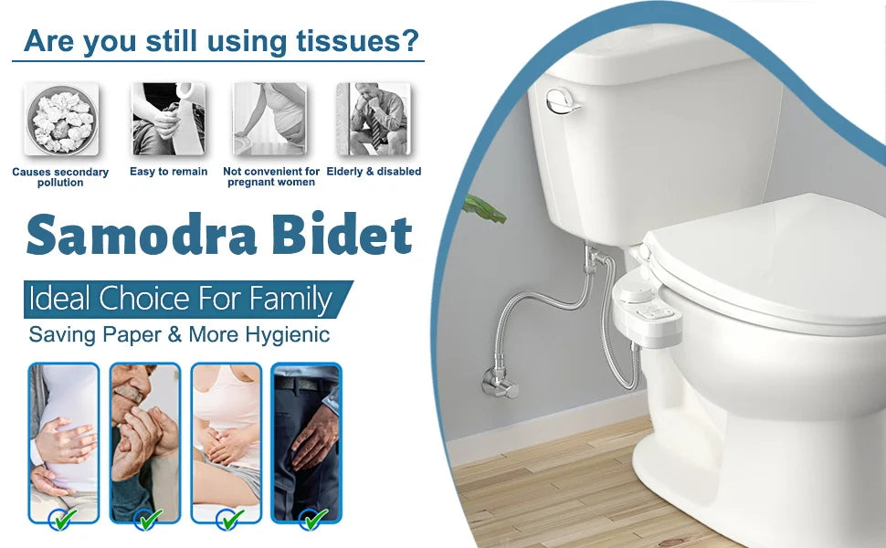 Bidê Não Elétrico SAMODRA – Conforto e Higiene em Cada Detalhe!