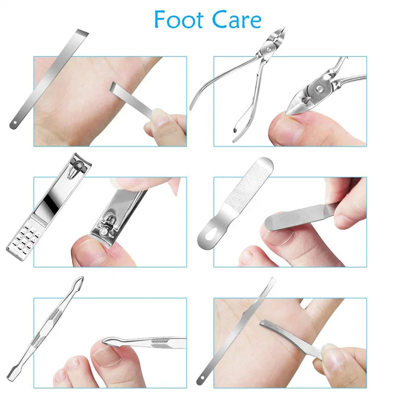 Kit de Manicure e Pedicure Profissional – 19 Peças!
