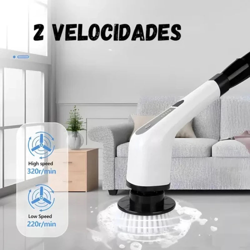 Mop Elétrico 360º com Escova de Limpeza – Praticidade e Eficiência com Carga USB