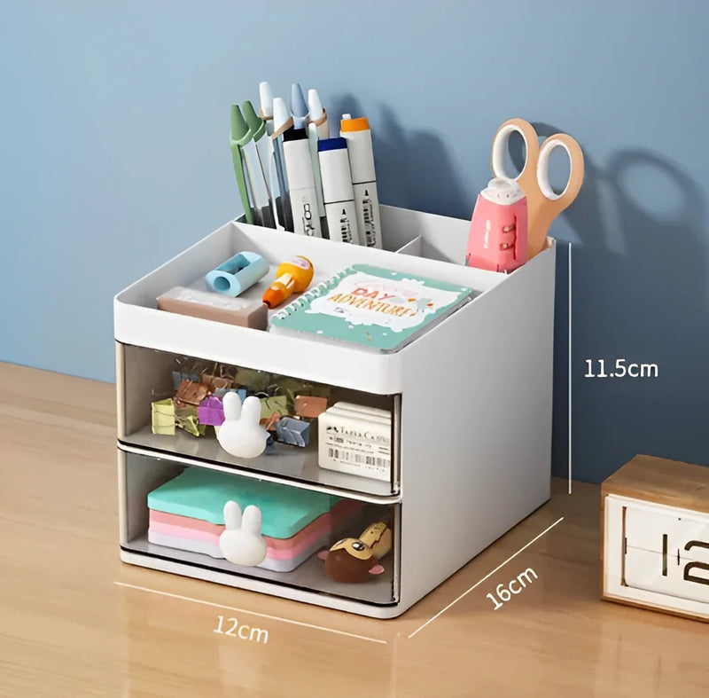 Organizador de Mesa Multifuncional – Porta-Objetos para Escritório, Maquiagem e Acessórios