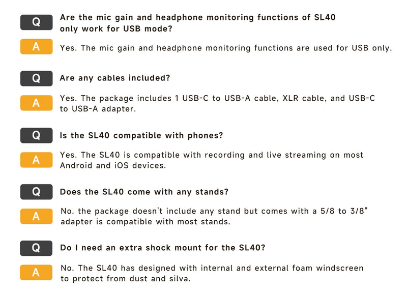 Microfone Dinâmico FDUCE SL40X/SL40 USB/XLR com Saída para Headset e Isolamento de Som - Ideal para Podcasts, Jogos e Transmissões Ao Vivo