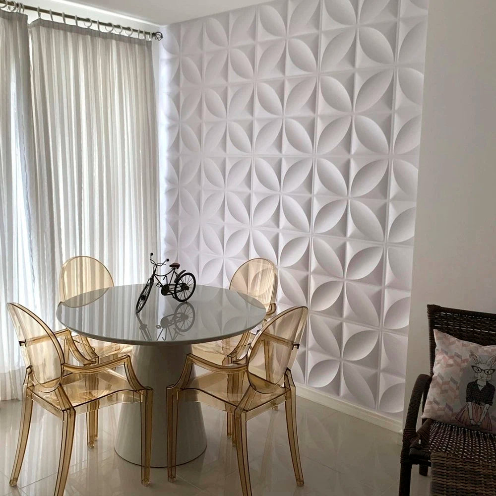 Kit 40 Painéis 3D PVC para Revestimento de Parede – Transforme Seu Ambiente com Estilo